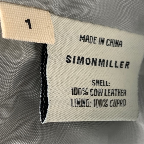 Simon Miller Metallic 100% Cow Leather Blazer in Silver - Picture 12 of 15